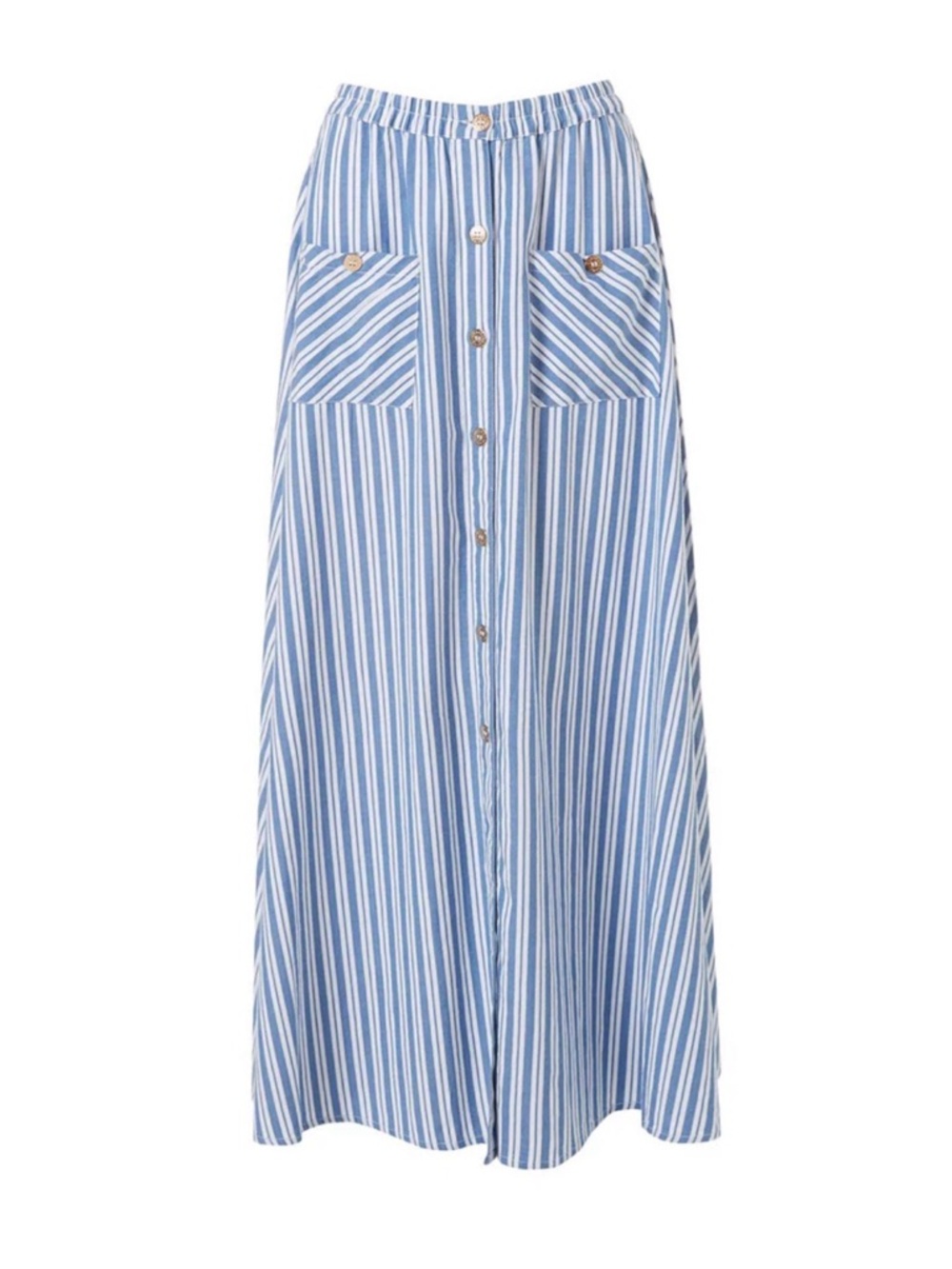 Melissa Odabash Kelly Blue Stripe Maxi Skirt